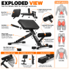 VEVOR Adjustable Roman Chair Hyperextension Bench – Foldable Back Extension & Core Workout Machine | 250 lbs Capacity, Home Gym Equipment