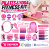 14-Piece Pilates & Yoga Kit – Ring, Ball, Resistance Bands & Accessories | Full-Body Home Workout Set, Pink