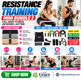 Resistance Training Bundle – 3 Booty Bands & Full-Body Resistance Tube Kit | Home Gym Workout Set