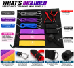 Maji Sports Resistance & Cardio Workout Bundle – Jump Rope, 6 Resistance Bands & Carry Bag