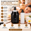 Professional Massage Oil Warmer with LED Display – Adjustable Temperature, 2 Bottles & Pump Dispensers