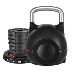 7-in-1 Adjustable Kettlebell – 5–44 lbs Weight Settings | Full-Body Strength Training for Home Gym