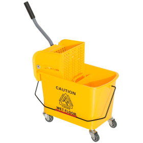 Compact mop bucket with wringing function and water purification cloth cover