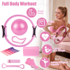 14-Piece Pilates & Yoga Kit – Ring, Ball, Resistance Bands & Accessories | Full-Body Home Workout Set, Pink