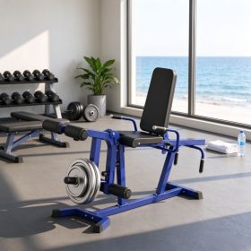 3-in-1 Leg Extension & Curl Machine with Adjustable Weight Bench—660 lbs Capacity | Olympic Plate Compatible, Dark Blue