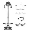 3-in-1 LAT Pulldown & Cable Row Machine – Wall-Mounted Home Gym Pulley System | 18 Adjustable Heights, 500 lbs Capacity