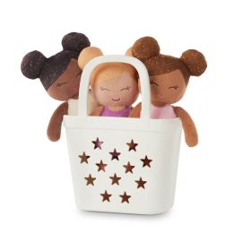 Bathtime Play Set with 3 Soft Plush Bath Dolls, Water Floating Bath Toy Accessories for Toddler Girls