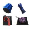 4-in-1 Fitness Bundle – Jump Rope, Yoga Stretch Strap, Foam Roller & Foot Massager | Cardio, Flexibility & Muscle Recovery Kit