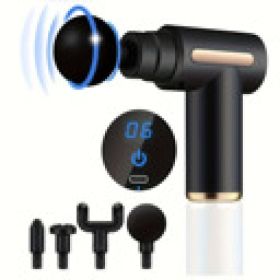 Fascia Gun Household Portable Muscle Relaxer USB Rechargeable Small Massager Mini Fascia Gun Random Color