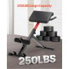VEVOR Adjustable Roman Chair Hyperextension Bench – Foldable Back Extension & Core Workout Machine | 250 lbs Capacity, Home Gym Equipment