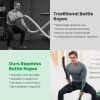 Ropeless Battle Ropes Set – Portable Spring Resistance Trainers for Full-Body Workouts | 2-Pack, Black