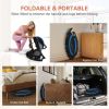 45" Foldable Fitness Trampoline with Adjustable Handle – Indoor Mini Rebounder for Cardio & Full-Body Workouts | 330 lbs Capacity, Blue