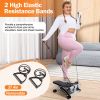 Mini Stair Stepper with Resistance Bands – Adjustable Cardio Trainer, LCD Monitor & 330 lbs Capacity