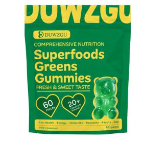 DUWZGU Superfoods Greens Gummies – 20+ Vitamins & Minerals | Plant-Based Daily Wellness Supplement | 60 Gummies (Option: Picture color-1PCS)
