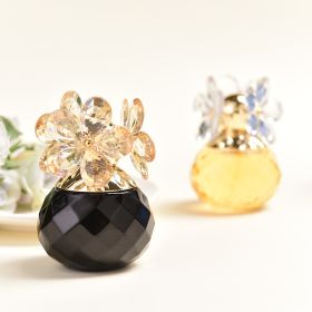 Happy Flower Eau de Parfum for Women—Luxury Floral Perfume with Crystal Flower Bottle, 55 ml (Option: LSM6874A black)
