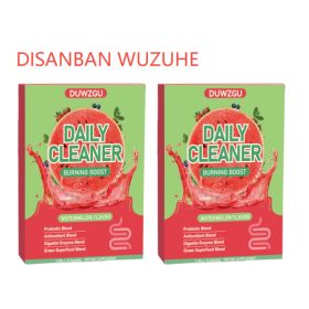 DUWZGU Daily Cleaner Burning Boost – Watermelon Flavor | Probiotic, Digestive Enzyme, Antioxidant & Green Superfood Blend | 14 Sachets (Option: Watermelon probiotics-2PCS)