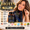 Biotin 25,000 mcg Hair Growth Support Vitamins with Collagen, Hyaluronic Acid & Keratin – Healthy Hair, Skin & Nails for Women & Men