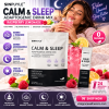 Sinpuyle Calm & Sleep Adaptogenic Drink Mix – Raspberry Lemonade | L-Theanine, Ashwagandha, Magnesium & Vitamin D | Zero Sugar, 24 Packets