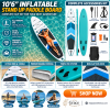 10'6" Inflatable Stand-Up Paddle Board with Complete SUP Accessories – Non-Slip Deck, Removable Fin & Carry Backpack | Blue & Green