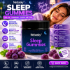 Nebasky Sleep Gummies with GABA, L-Theanine, Magnesium Glycinate & Chamomile – Relaxation & Restful Sleep Support | Vegan, Grape Flavor