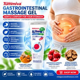Tummiva Herbal Comfort Massage Gel – Turmeric & Botanical Extracts for Abdominal Massage | 30g (Option: 1pc)