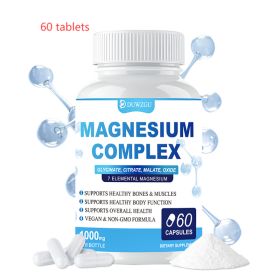 DUWZGU Magnesium Complex – Glycinate, Citrate, Malate & Oxide | Muscle, Nerve & Relaxation Support | 60 Capsules (Option: Picture color)